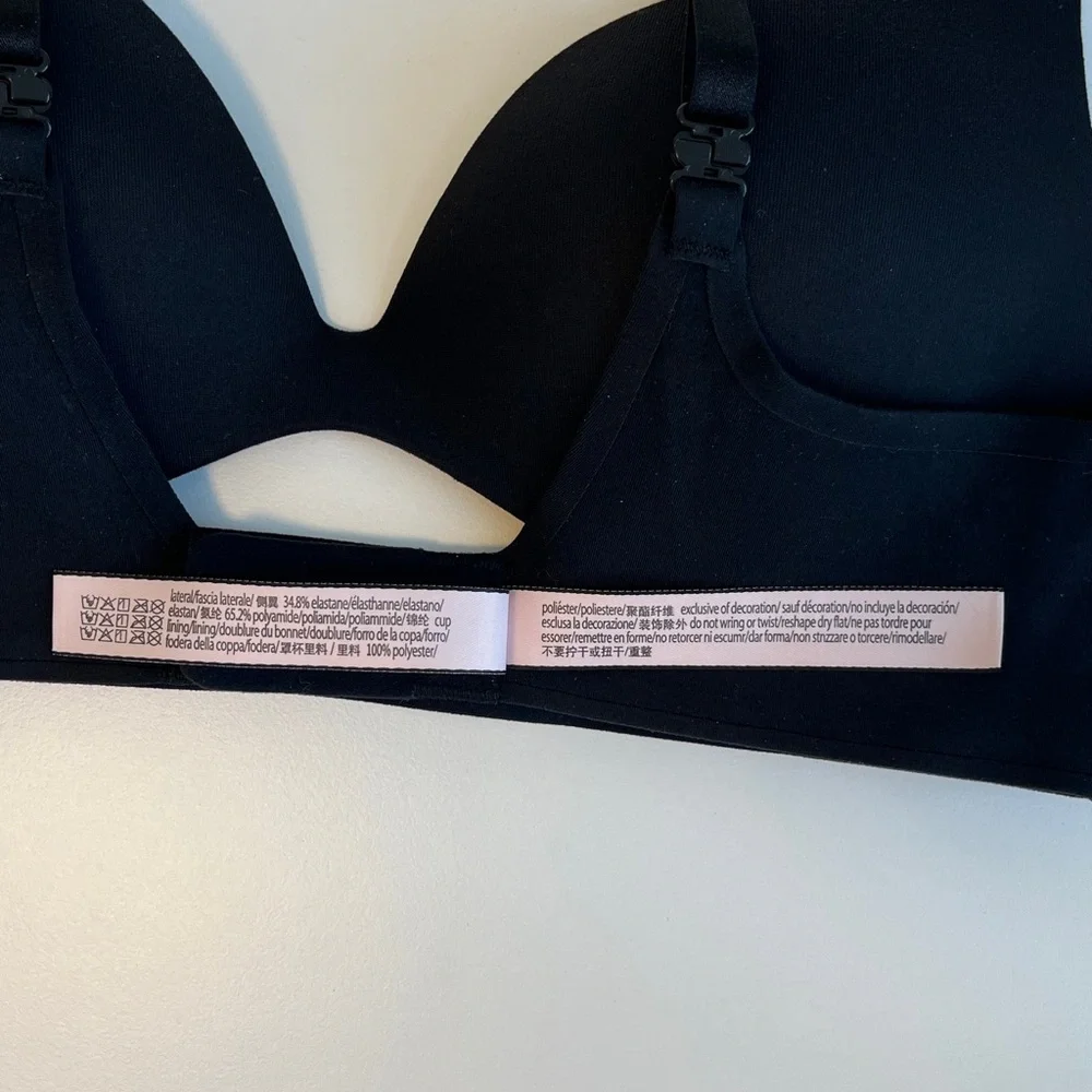 Victoria’s Secret Wireless Push-Up Bra Black 32B - Picture 7 of 8